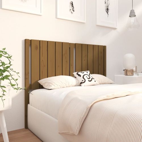 Tête de lit Marron miel 125,5x4x100 cm Bois massif de pin - Photo n°3; ?>