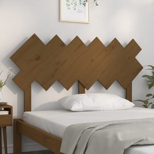 Tête de lit Marron miel 132x3x81 cm Bois massif de pin - Photo n°3; ?>