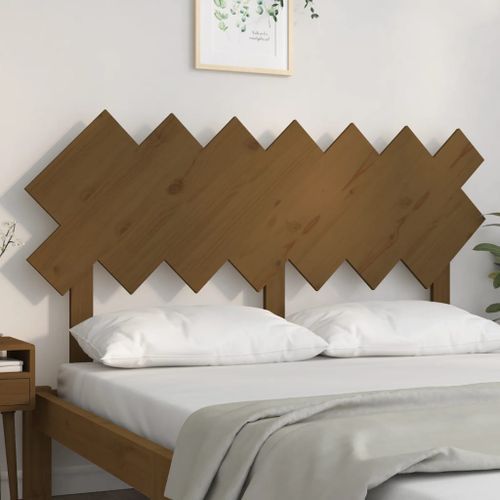 Tête de lit Marron miel 141x3x80,5 cm Bois massif de pin - Photo n°3; ?>