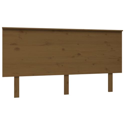 Tête de lit Marron miel 154x6x82,5 cm Bois massif de pin - Photo n°2; ?>