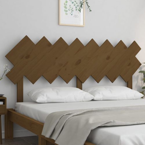 Tête de lit Marron miel 159,5x3x80,5 cm Bois massif de pin - Photo n°3; ?>