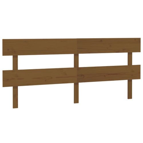 Tête de lit Marron miel 184x3x81 cm Bois massif de pin - Photo n°2; ?>