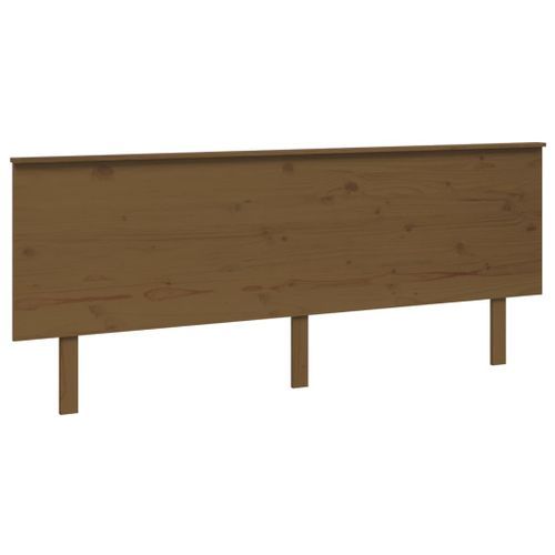 Tête de lit Marron miel 204x6x82,5 cm Bois massif de pin - Photo n°2; ?>