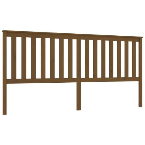 Tête de lit Marron miel 206x6x101 cm Bois massif de pin - Photo n°2; ?>