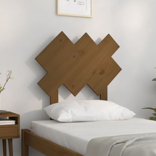 Tête de lit Marron miel 72,5x3x81 cm Bois massif de pin - Photo n°3; ?>