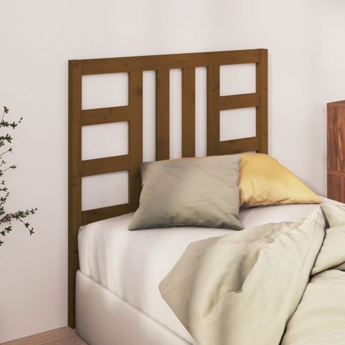 Tête de lit Marron miel 81x4x100 cm Bois massif de pin - Photo n°3; ?>