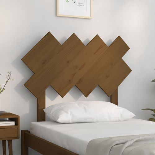 Tête de lit Marron miel 92x3x81 cm Bois massif de pin - Photo n°3; ?>