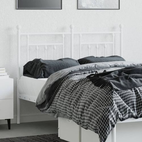 Tête de lit métal blanc 120 cm - Photo n°3; ?>