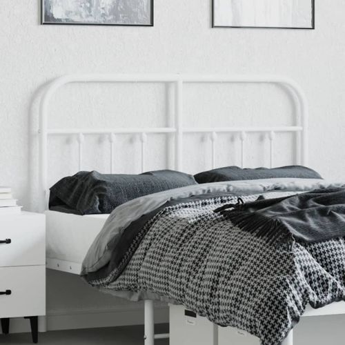 Tête de lit métal blanc 120 cm - Photo n°3; ?>
