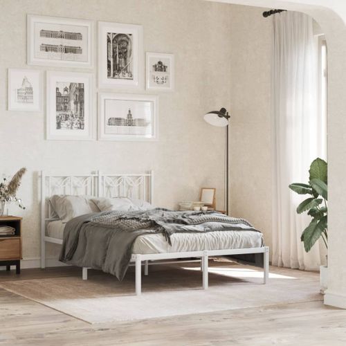 Tête de lit métal blanc 120 cm - Photo n°3; ?>