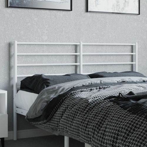Tête de lit métal blanc 135 cm - Photo n°3; ?>