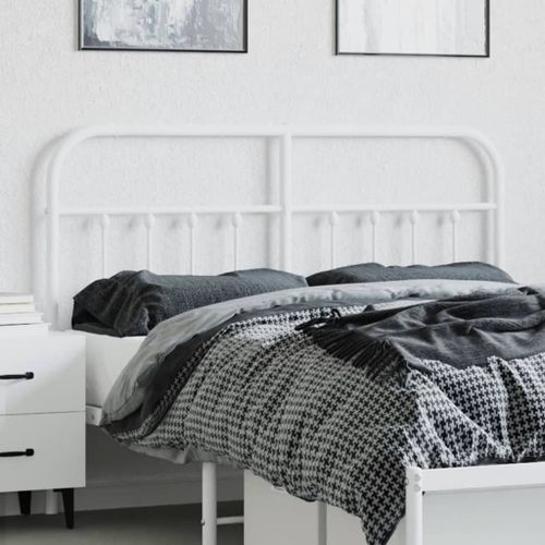 Tête de lit métal blanc 135 cm - Photo n°3; ?>