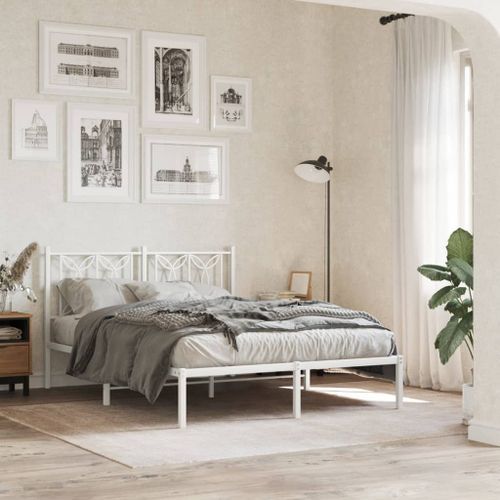 Tête de lit métal blanc 140 cm - Photo n°3; ?>