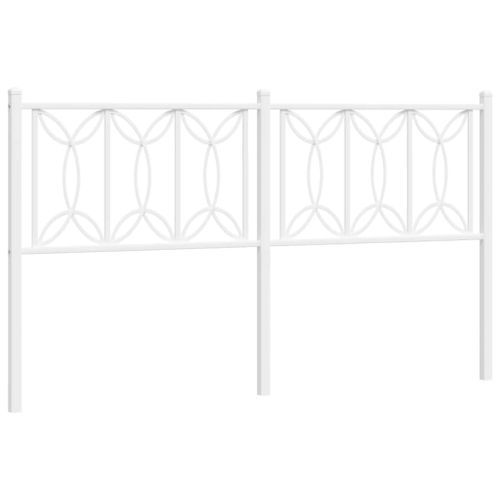 Tête de lit métal blanc 150 cm - Photo n°2; ?>