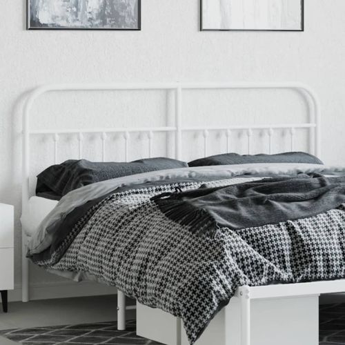 Tête de lit métal blanc 180 cm - Photo n°3; ?>