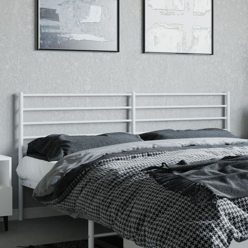 Tête de lit métal blanc 180 cm - Photo n°3; ?>