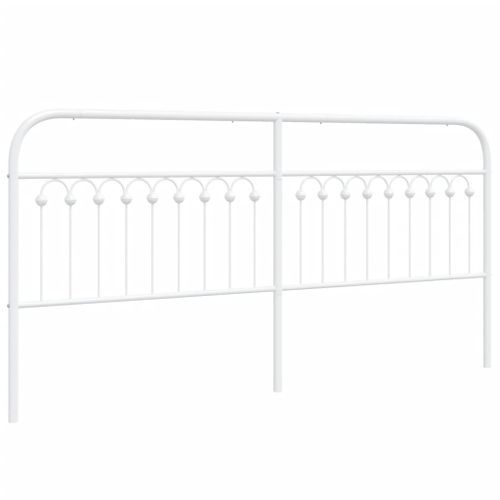 Tête de lit métal blanc 193 cm - Photo n°2; ?>