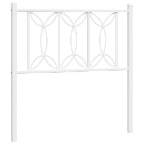 Tête de lit métal blanc 75 cm - Photo n°2; ?>