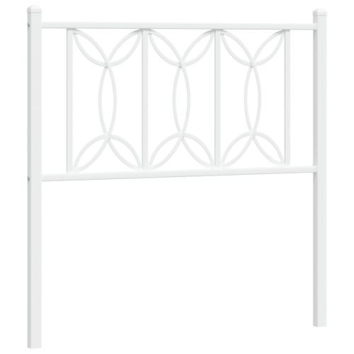 Tête de lit métal blanc 80 cm - Photo n°2; ?>