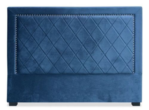 Tête de lit moderne velours bleu Mathy 160 - Photo n°2; ?>