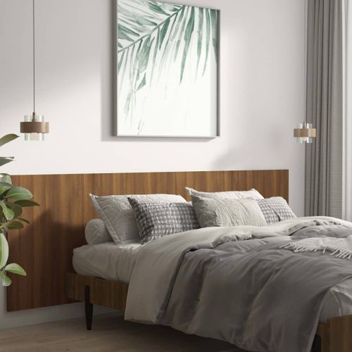 Tête de lit murale Chêne marron 240x1,5x80 cm Bois d'ingénierie - Photo n°3; ?>