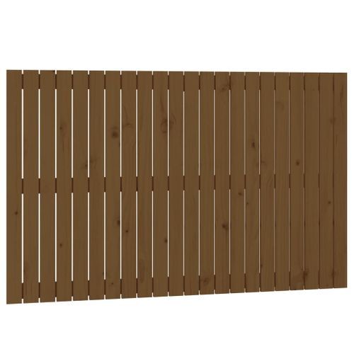 Tête de lit murale Marron miel 140x3x90 cm Bois massif de pin - Photo n°2; ?>