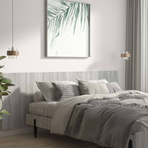 Tête de lit murale Sonoma gris 240x1,5x80 cm Bois d'ingénierie - Photo n°3; ?>