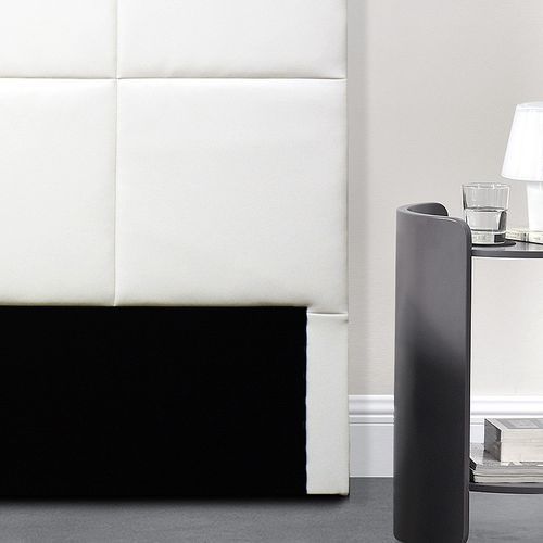 Tête de lit simili cuir blanc Lexia 160 cm - Photo n°3; ?>