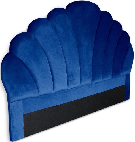 Tête de lit velours bleu Erma L 140 cm - Photo n°2; ?>