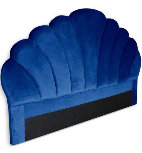 Tête de lit velours bleu Erma L 160 cm - Photo n°2; ?>