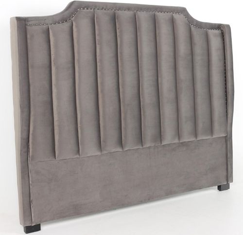 Tête de lit velours gris foncé Daro L 160 cm - Photo n°2; ?>