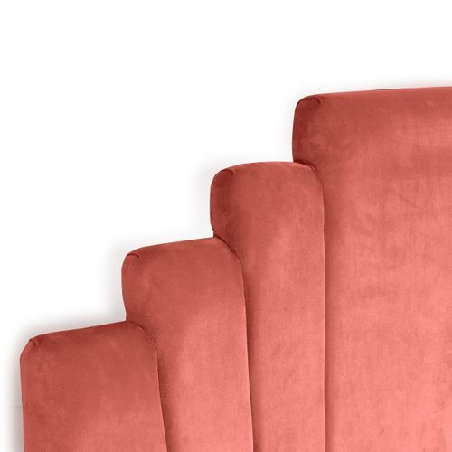 Tête de lit velours rose Aria L 160 cm - Photo n°3; ?>