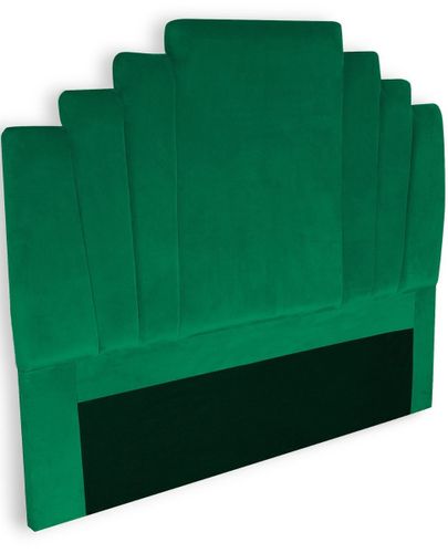 Tête de lit velours vert Aria L 140 cm - Photo n°2; ?>