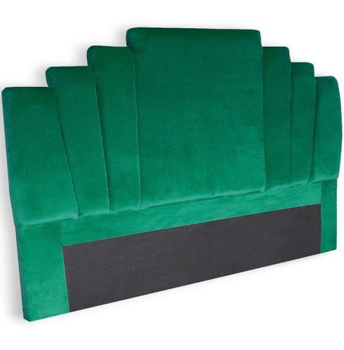 Tête de lit velours vert Aria L 180 cm - Photo n°2; ?>