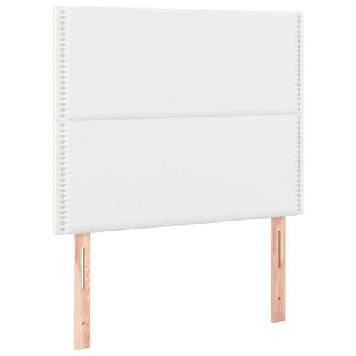 Têtes de lit 2 pcs Blanc 100x5x78/88 cm Similicuir - Photo n°2; ?>