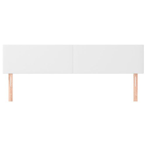 Têtes de lit 2 pcs Blanc 80x5x78/88 cm Similicuir - Photo n°3; ?>