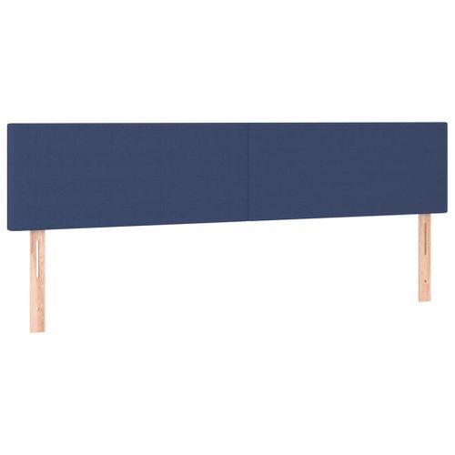 Têtes de lit 2 pcs Bleu 100x5x78/88 cm Tissu - Photo n°2; ?>