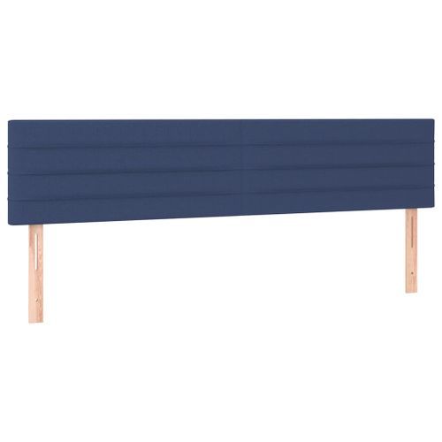 Têtes de lit 2 pcs Bleu 100x5x78/88 cm Tissu - Photo n°2; ?>