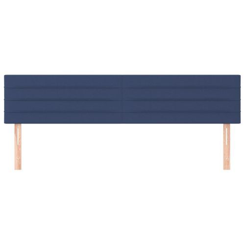 Têtes de lit 2 pcs Bleu 100x5x78/88 cm Tissu - Photo n°3; ?>