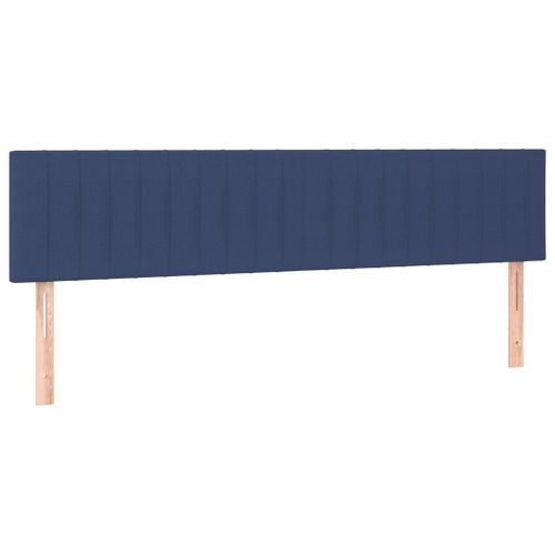 Têtes de lit 2 pcs Bleu 100x5x78/88 cm Tissu - Photo n°2; ?>