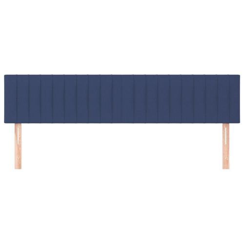 Têtes de lit 2 pcs Bleu 100x5x78/88 cm Tissu - Photo n°3; ?>