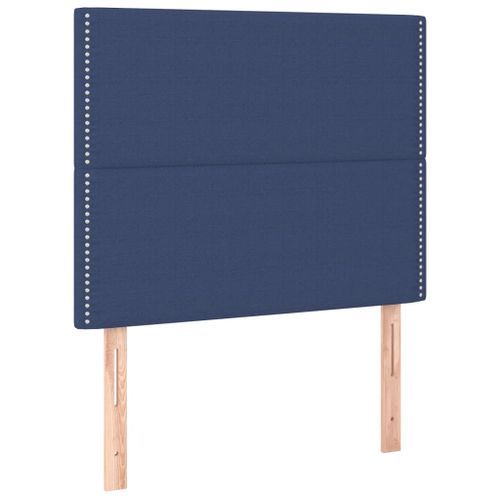 Têtes de lit 2 pcs Bleu 100x5x78/88 cm Tissu - Photo n°2; ?>