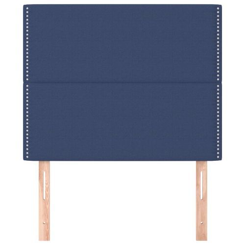 Têtes de lit 2 pcs Bleu 100x5x78/88 cm Tissu - Photo n°3; ?>