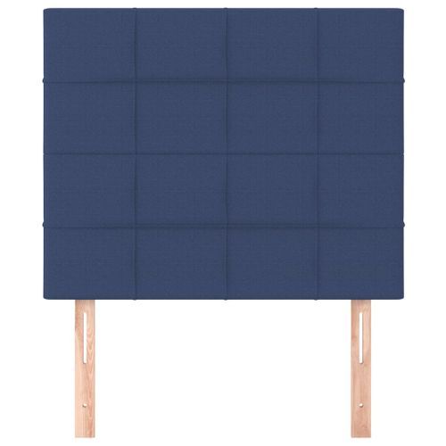 Têtes de lit 2 pcs Bleu 100x5x78/88 cm Tissu - Photo n°3; ?>