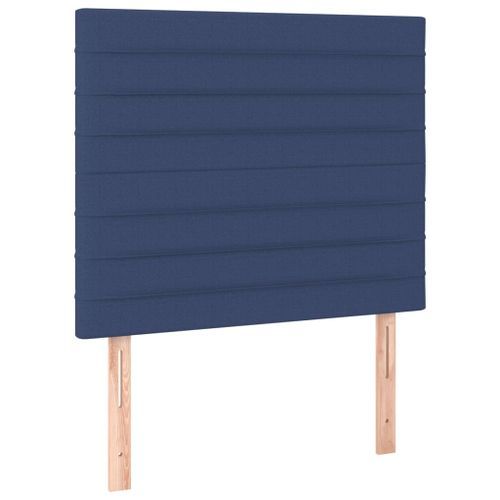 Têtes de lit 2 pcs Bleu 100x5x78/88 cm Tissu - Photo n°2; ?>