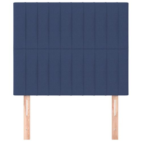 Têtes de lit 2 pcs Bleu 100x5x78/88 cm Tissu - Photo n°3; ?>