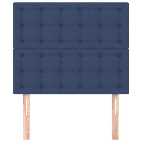 Têtes de lit 2 pcs Bleu 100x5x78/88 cm Tissu - Photo n°3; ?>