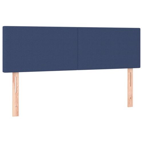 Têtes de lit 2 pcs Bleu 72x5x78/88 cm Tissu - Photo n°2; ?>