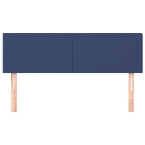 Têtes de lit 2 pcs Bleu 72x5x78/88 cm Tissu - Photo n°3; ?>