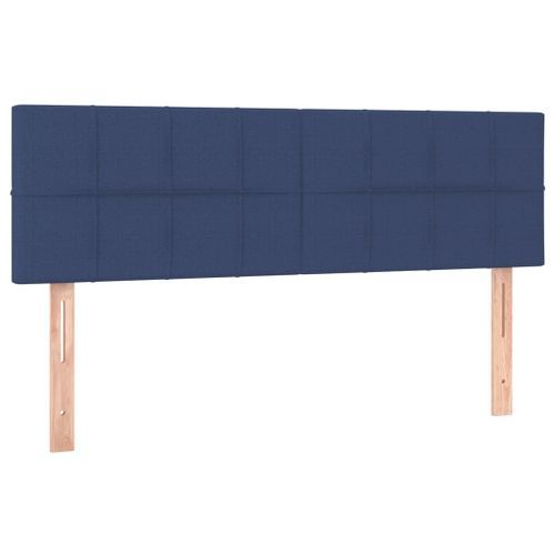 Têtes de lit 2 pcs Bleu 72x5x78/88 cm Tissu - Photo n°2; ?>